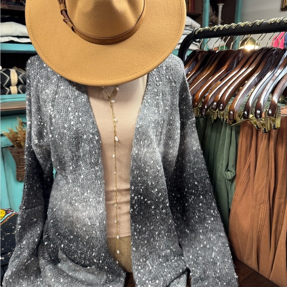 NEW! Make a statement with this STARSTRUCK OMBRÉ CARDIGAN - BLACK - Picture 1 of 5